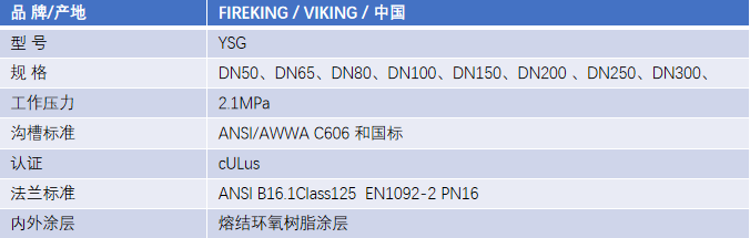 FM認證viking 威景YSG型過濾器DN100